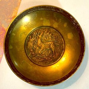 Asian brass dish 4.5”